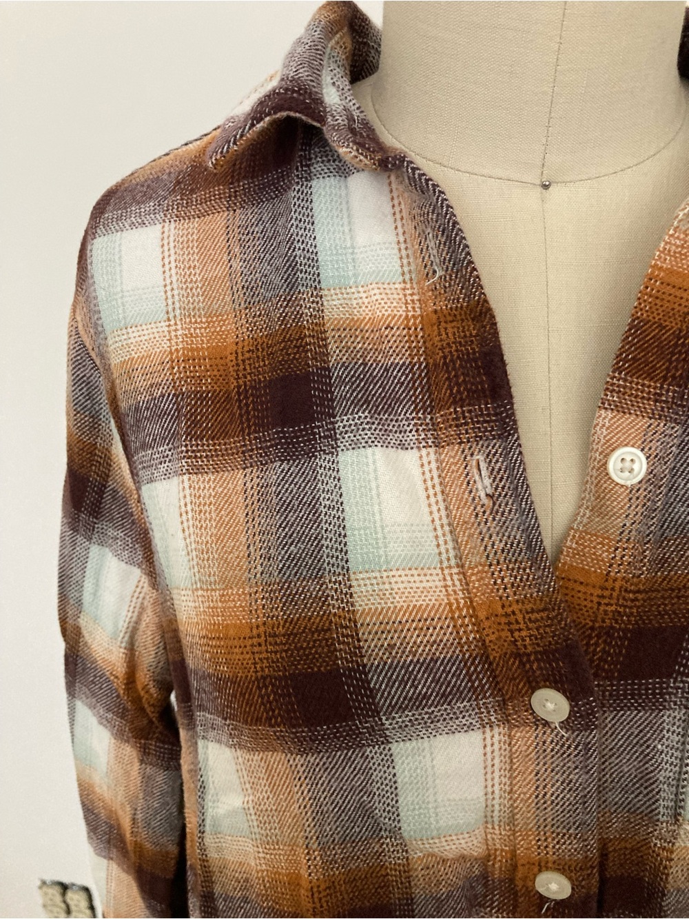 Madewell oversized flannel shirt XXS